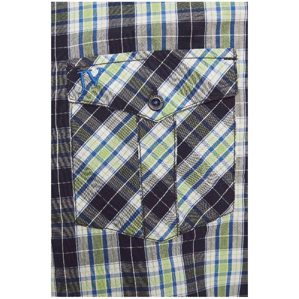 Jan Vanderstorm Kurzarmhemd OWE Dunkelblau Kariert