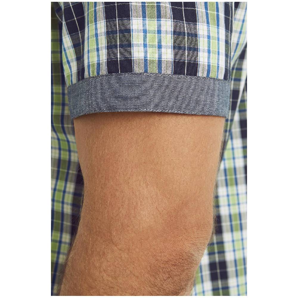 Jan Vanderstorm Kurzarmhemd OWE Dunkelblau Kariert