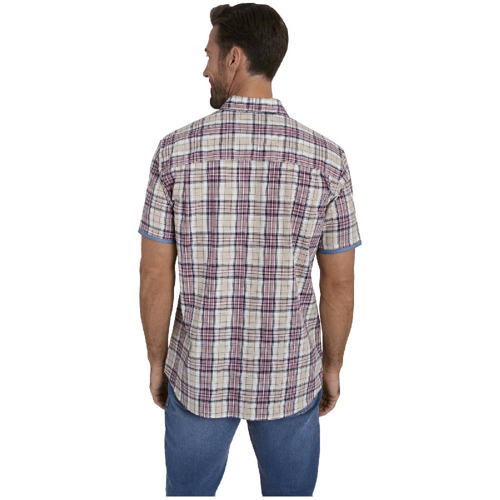 Jan Vanderstorm Kurzarmhemd PALLE Beige Kariert