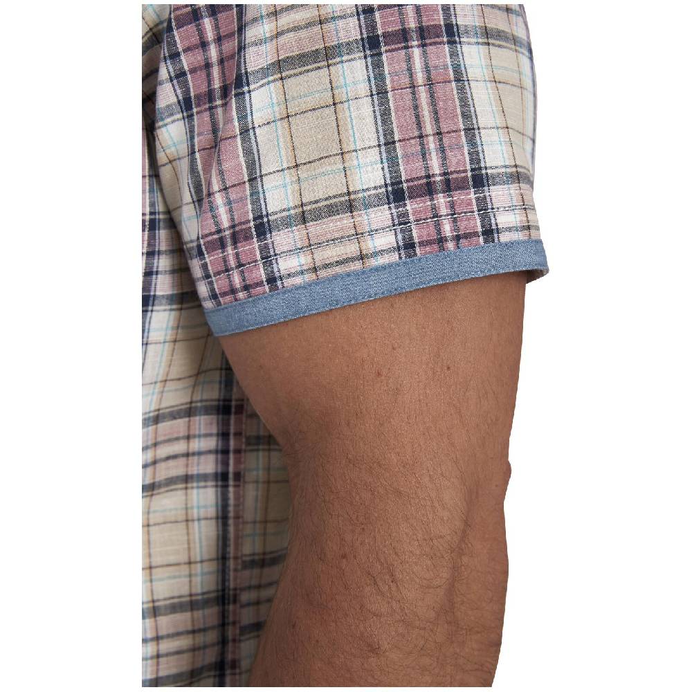 Jan Vanderstorm Kurzarmhemd PALLE Beige Kariert