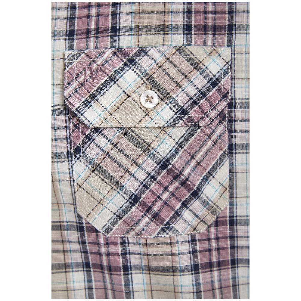 Jan Vanderstorm Kurzarmhemd PALLE Beige Kariert