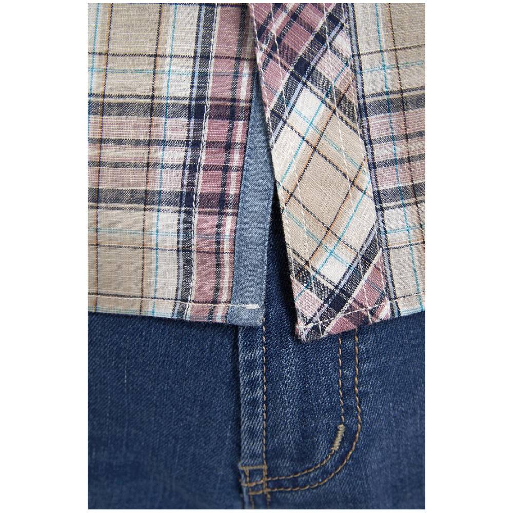 Jan Vanderstorm Kurzarmhemd PALLE Beige Kariert