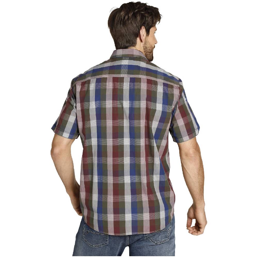 Jan Vanderstorm Kurzarmhemd REEDO Rot Blau Kariert