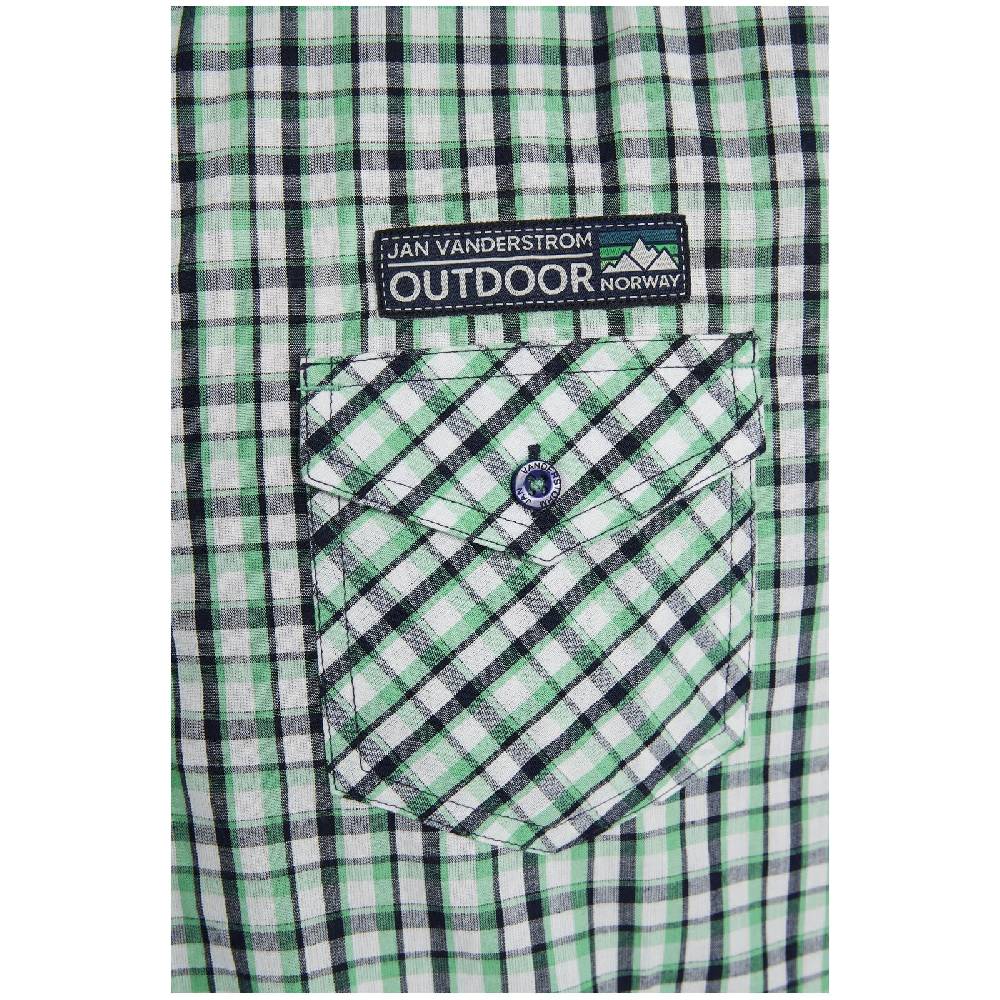 Jan Vanderstorm Kurzarmhemd SIMUN Grün Kariert