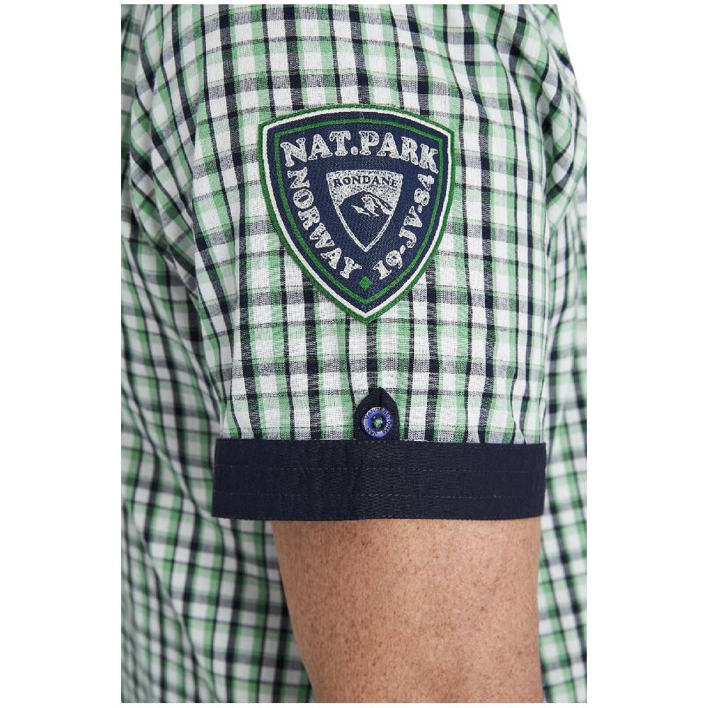 Jan Vanderstorm Kurzarmhemd SIMUN Grün Kariert