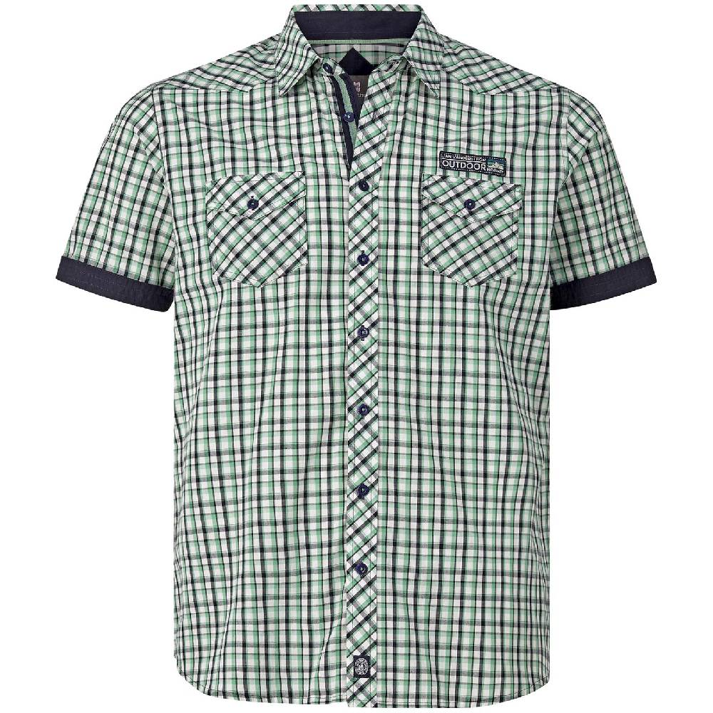 Jan Vanderstorm Kurzarmhemd SIMUN grün kariert