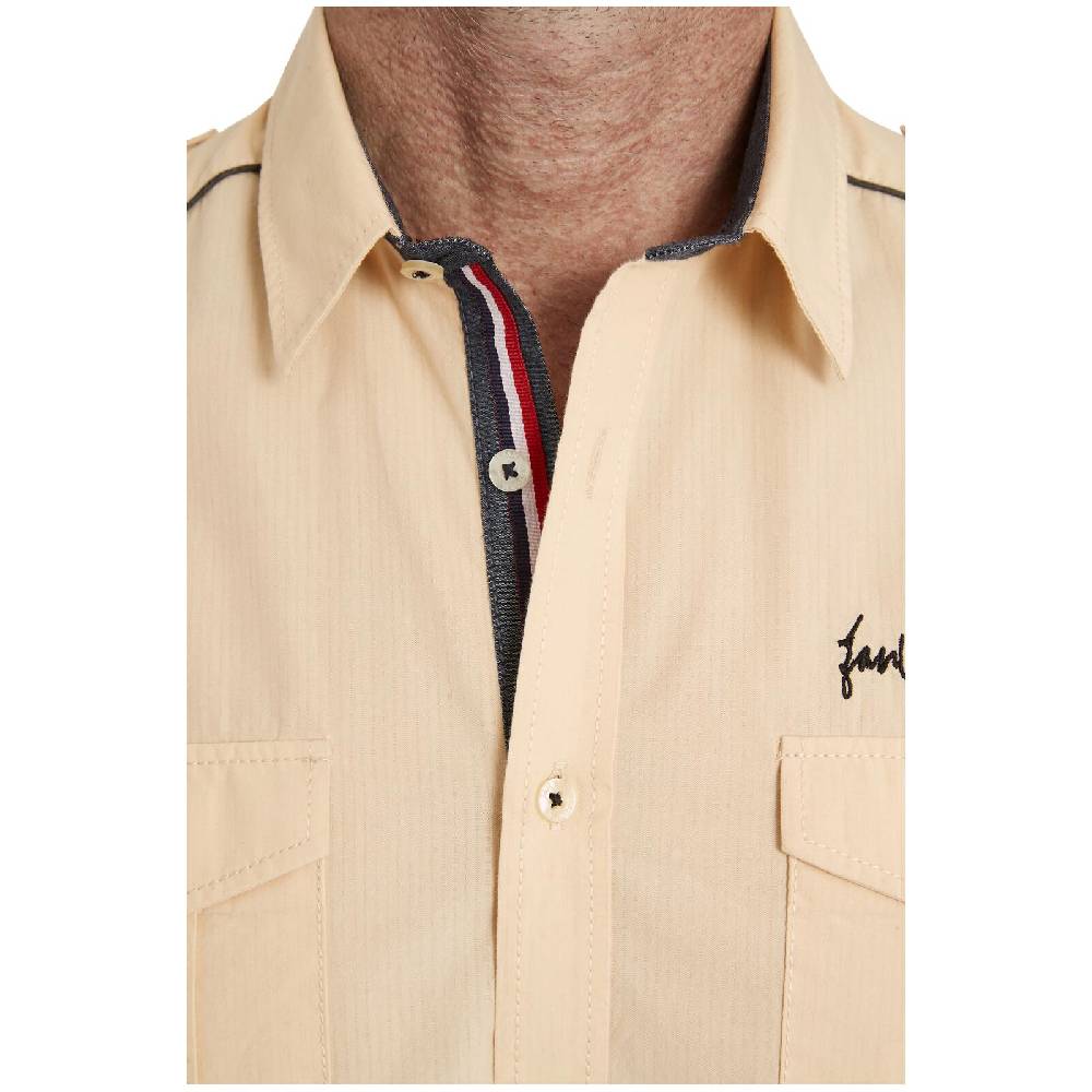 Jan Vanderstorm Kurzarmhemd SKIRNIR Beige