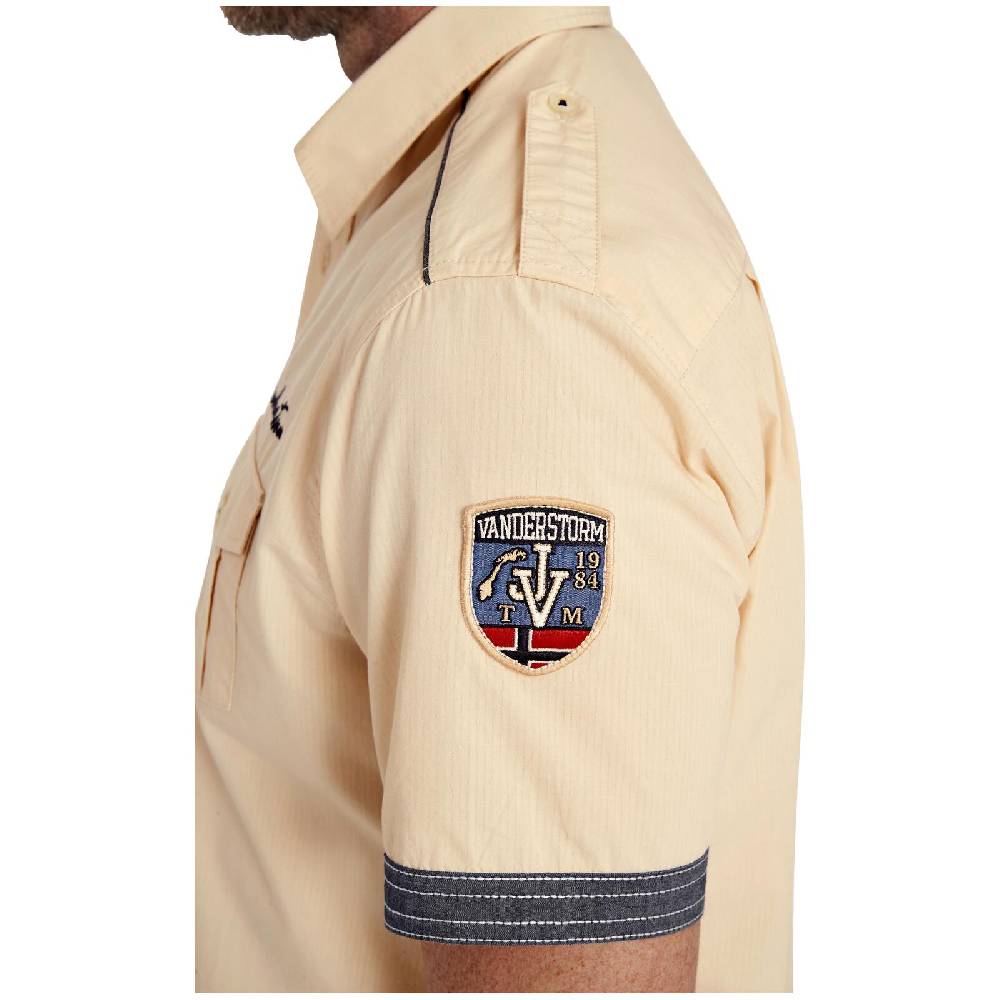 Jan Vanderstorm Kurzarmhemd SKIRNIR Beige