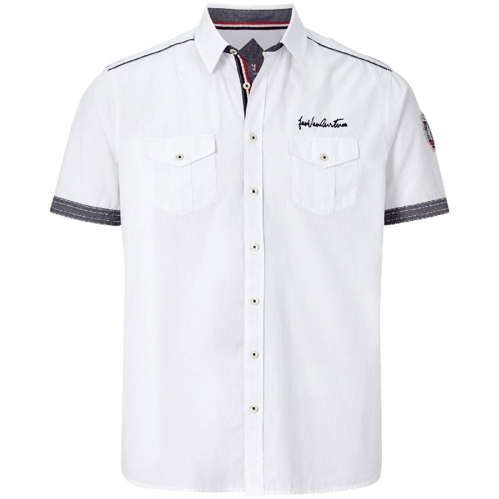 Jan Vanderstorm Kurzarmhemd SKIRNIR weiß