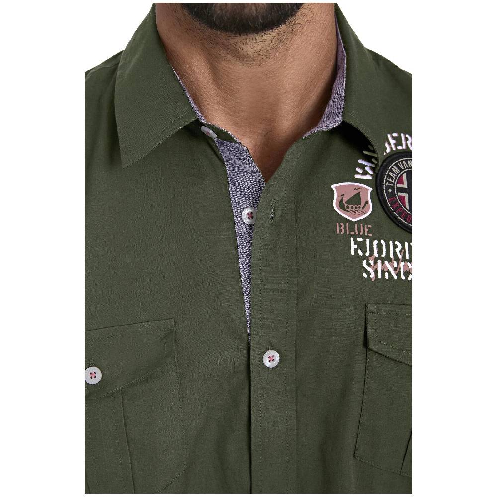 Jan Vanderstorm Kurzarmhemd SNOFRED Oliv