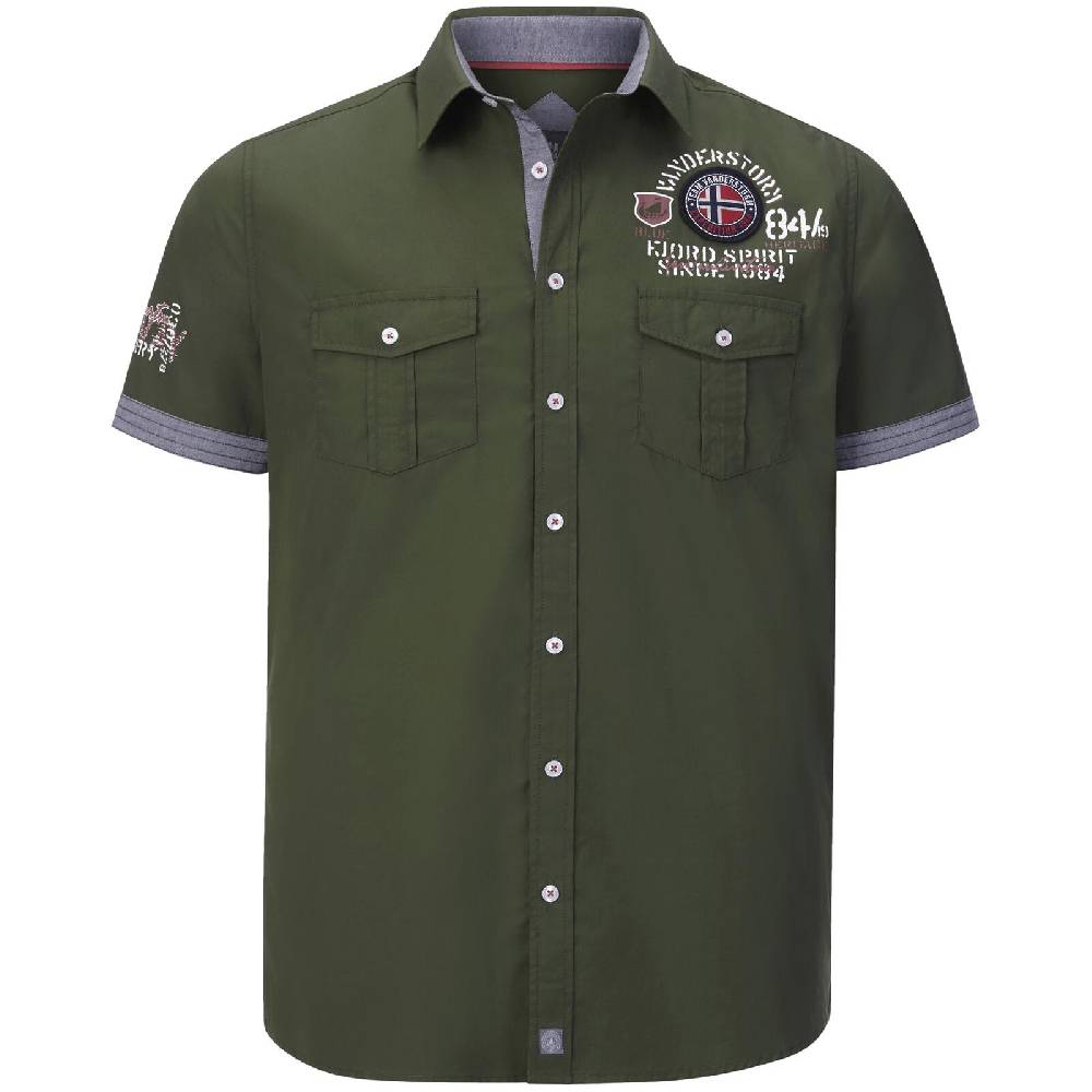 Jan Vanderstorm Kurzarmhemd SNOFRED oliv