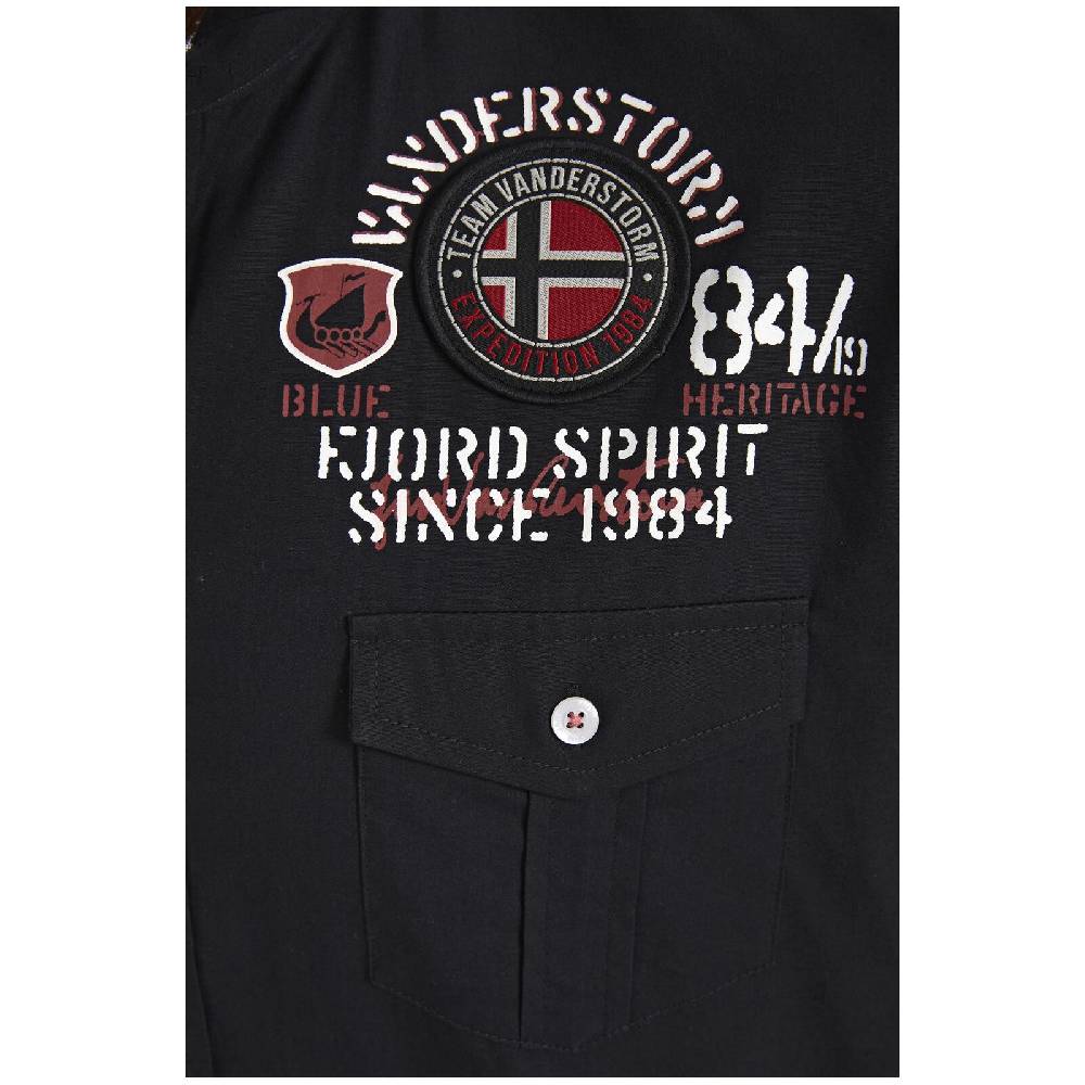 Jan Vanderstorm Kurzarmhemd SNOFRED Schwarz