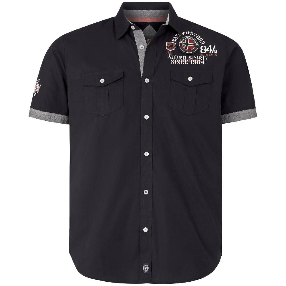 Jan Vanderstorm Kurzarmhemd SNOFRED schwarz