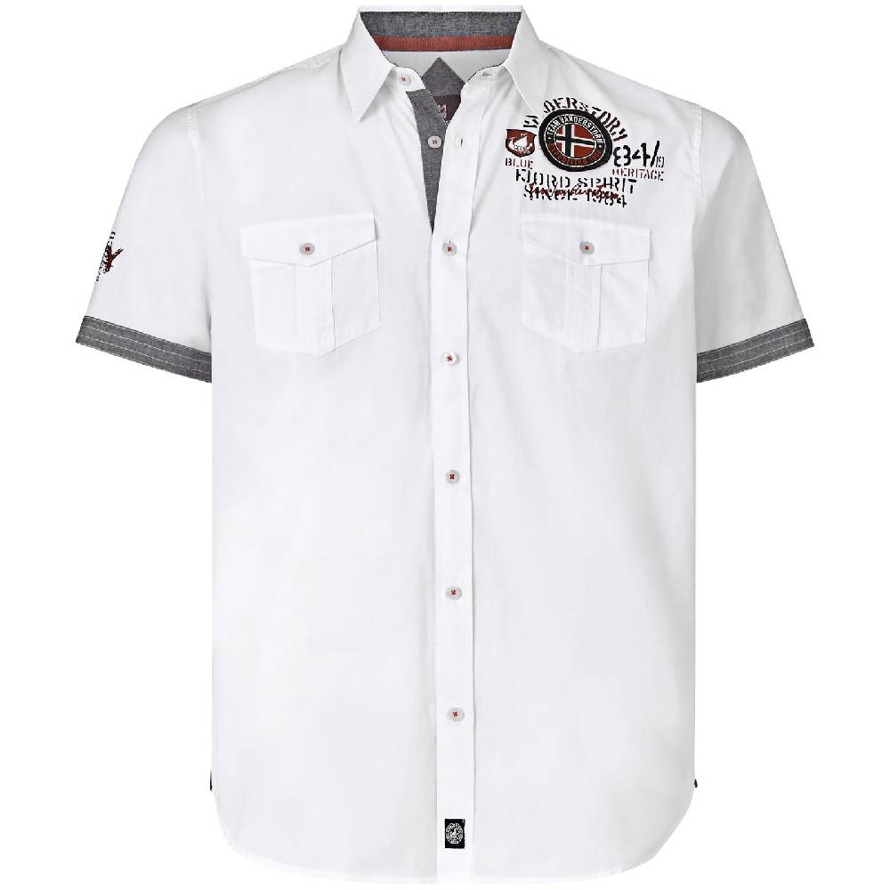 Jan Vanderstorm Kurzarmhemd SNOFRED weiß