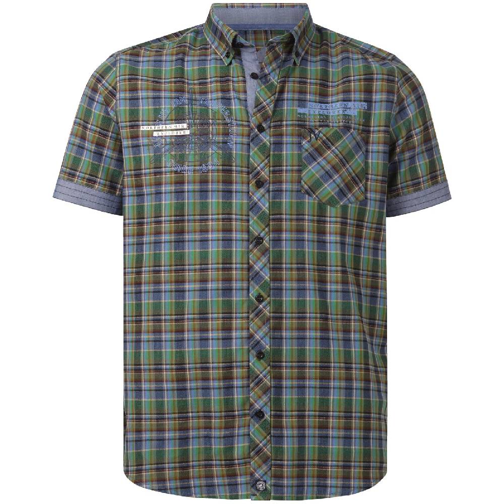 Jan Vanderstorm Kurzarmhemd TOSSELMO grün kariert