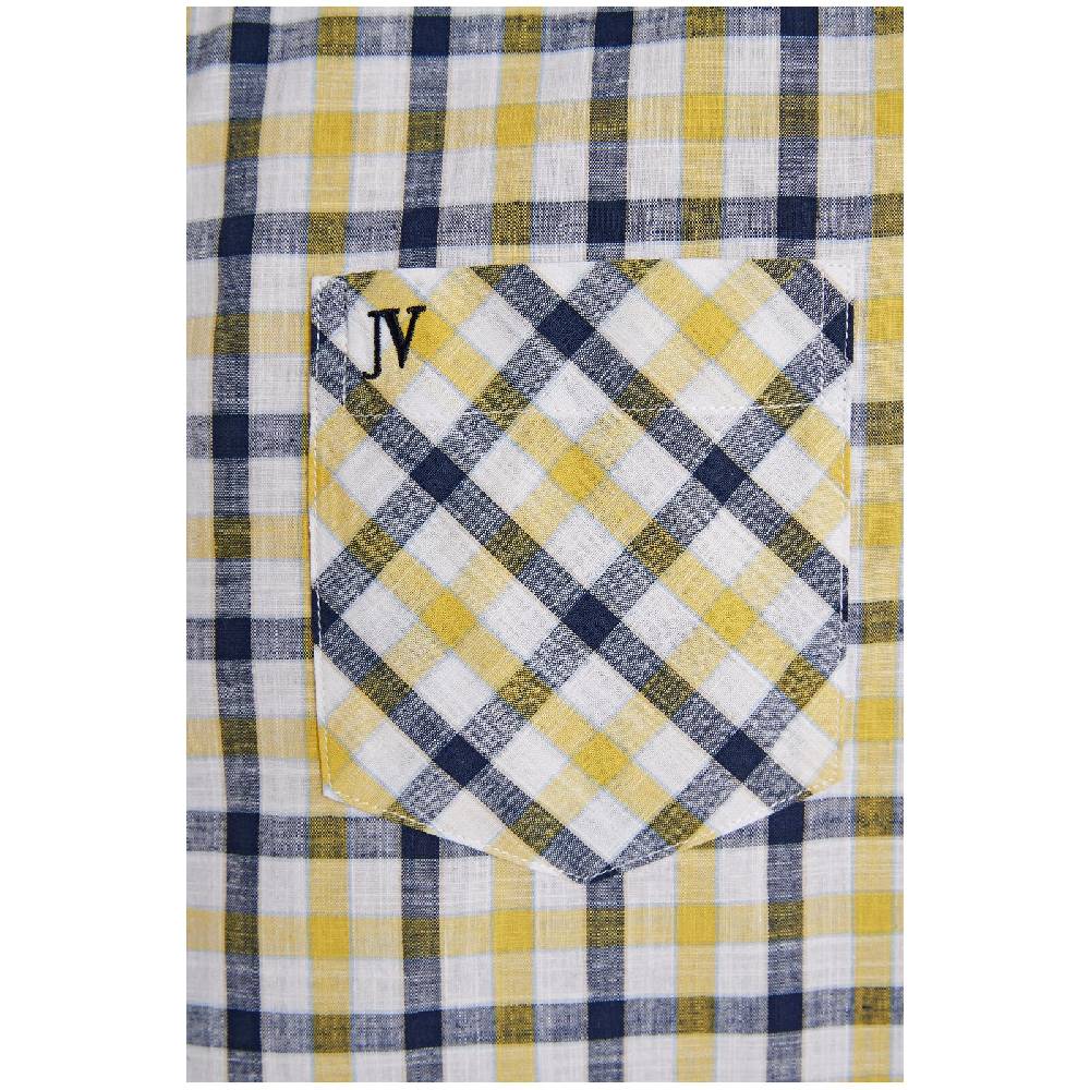 Jan Vanderstorm Kurzarmhemd WERNHER Gelb Kariert