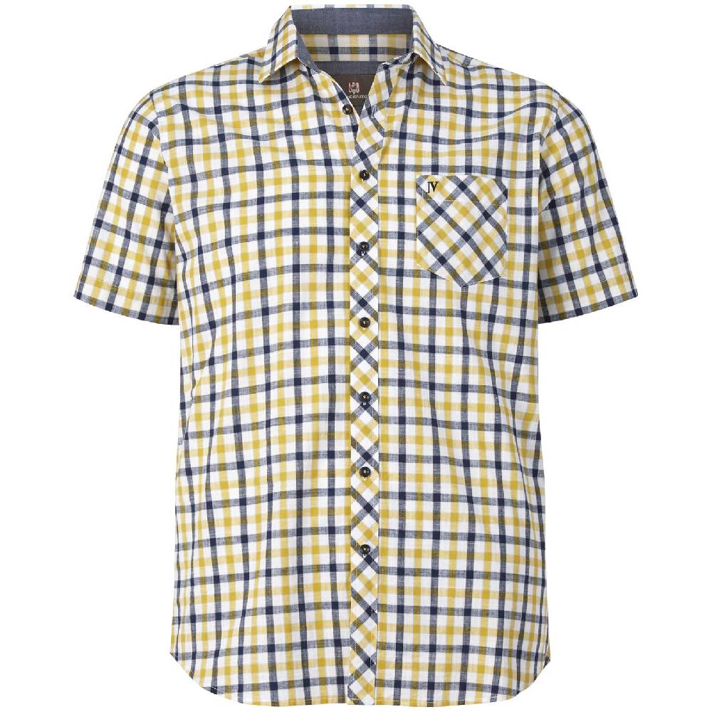 Jan Vanderstorm Kurzarmhemd WERNHER gelb kariert
