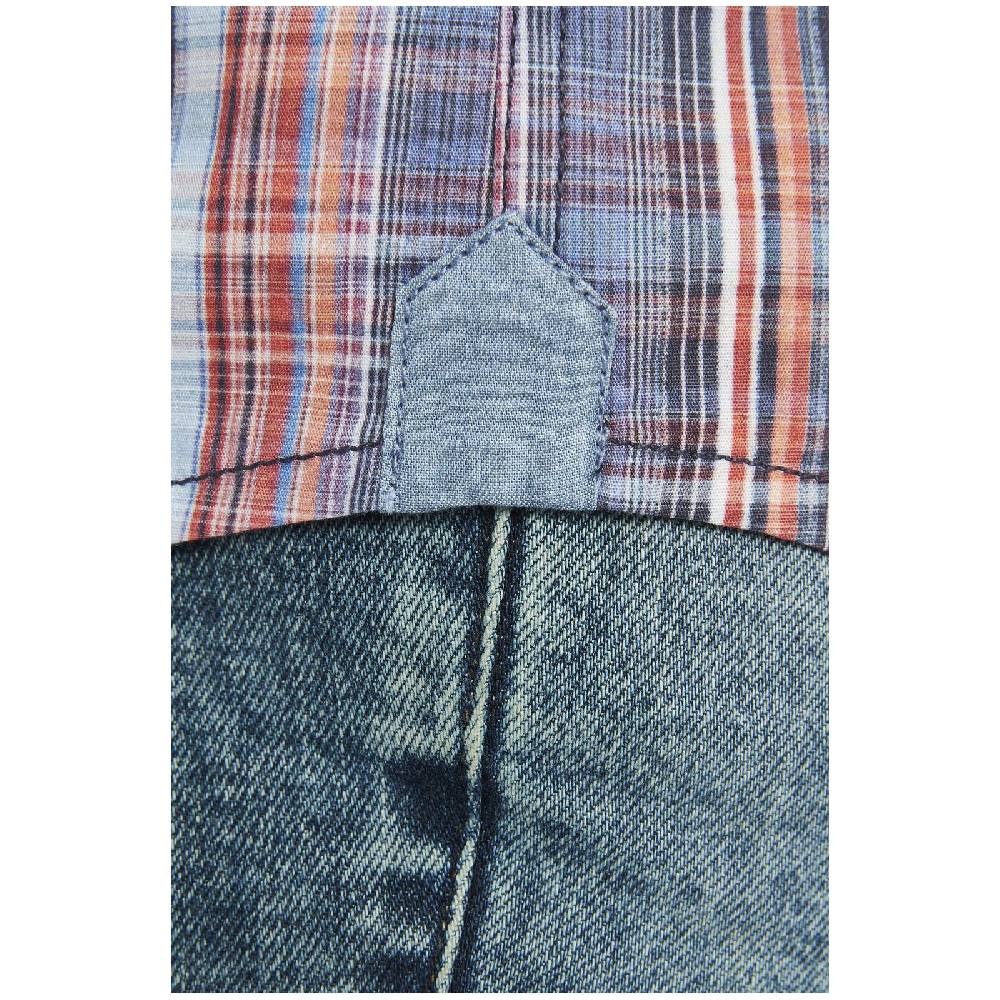 Jan Vanderstorm Kurzarmhemd WIM Orange Kariert