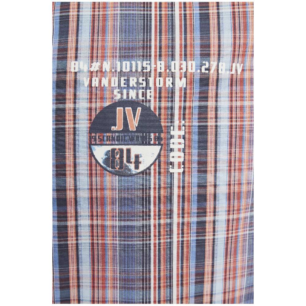 Jan Vanderstorm Kurzarmhemd WIM Orange Kariert