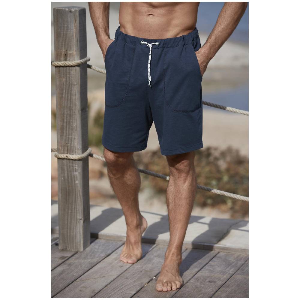 Jan Vanderstorm Kurze Schlafhose BRARO Dunkelblau