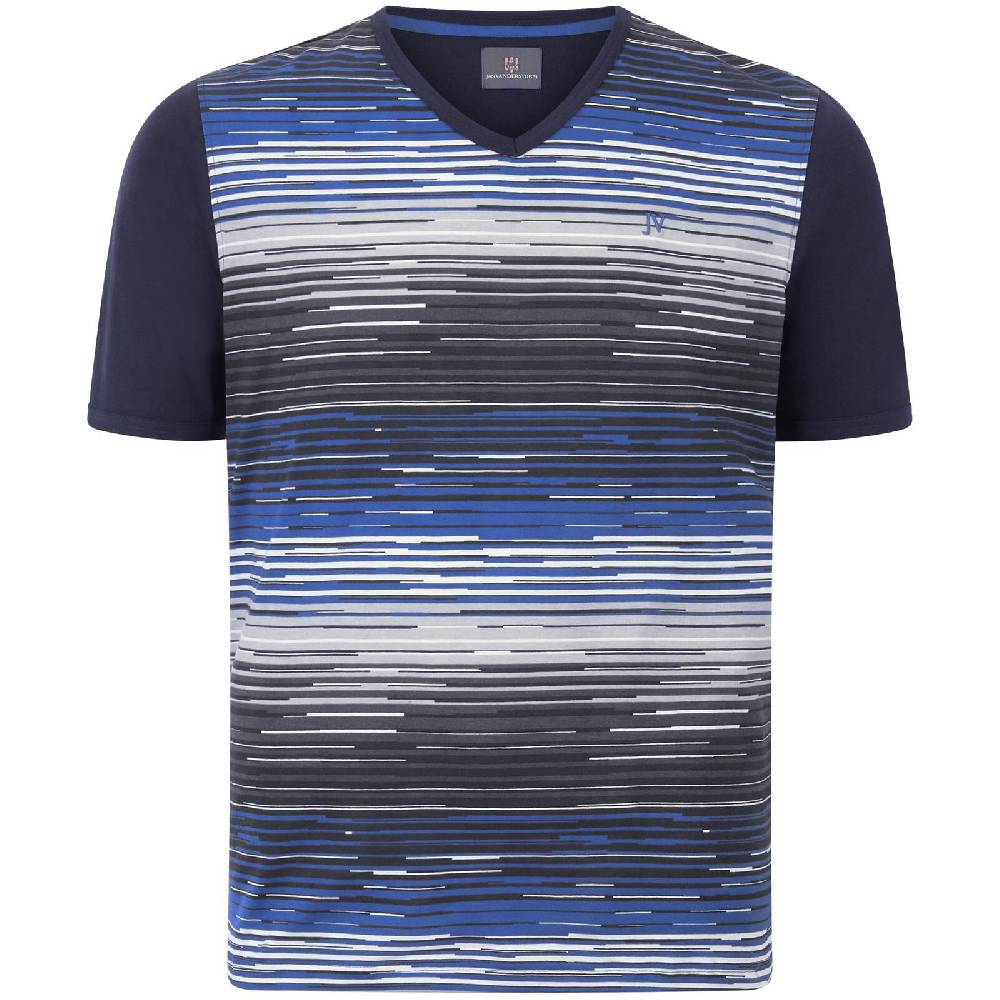 Jan Vanderstorm Kurzer Schlafanzug AUDUN Blau Grau