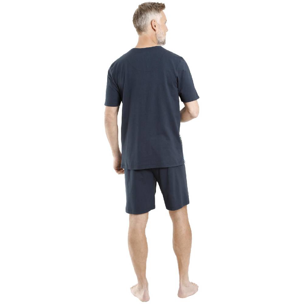 Jan Vanderstorm Kurzer Schlafanzug AUDUN Blau Grün