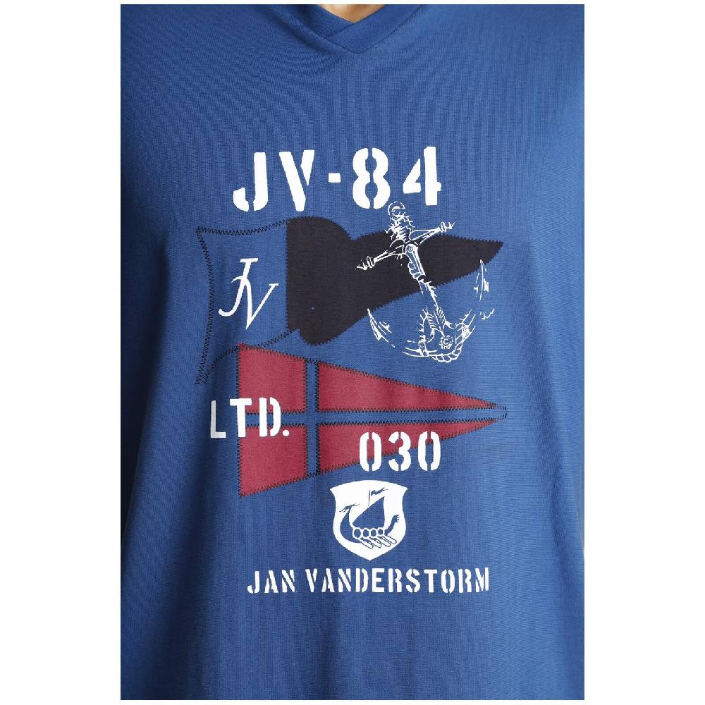 Jan Vanderstorm Kurzer Schlafanzug BENGT Blau