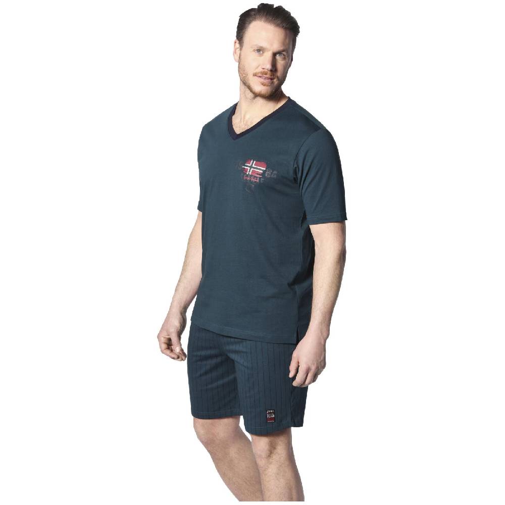 Jan Vanderstorm Kurzer Schlafanzug EDIN Dunkelblau
