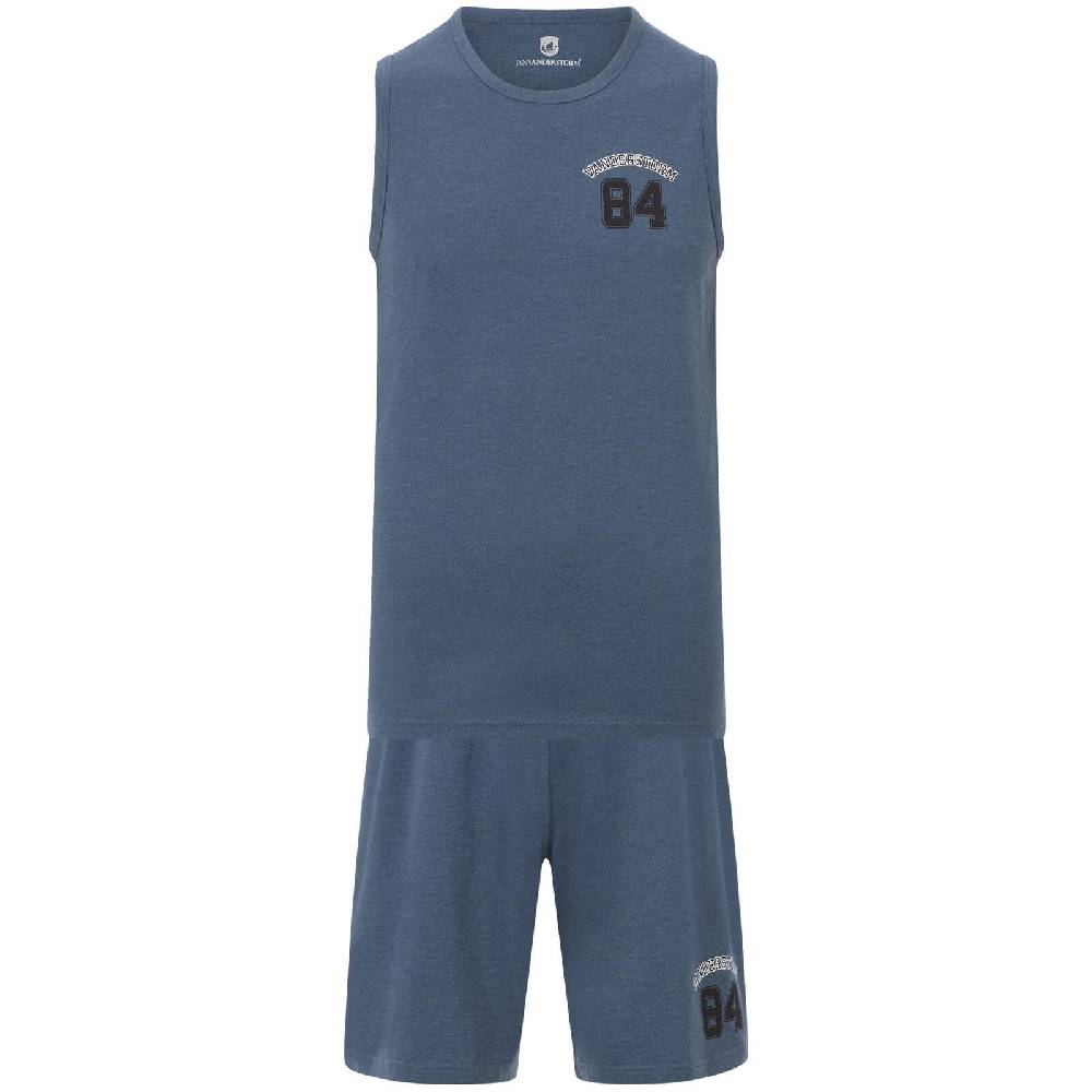 Jan Vanderstorm Kurzer Schlafanzug LANDOGAR blau