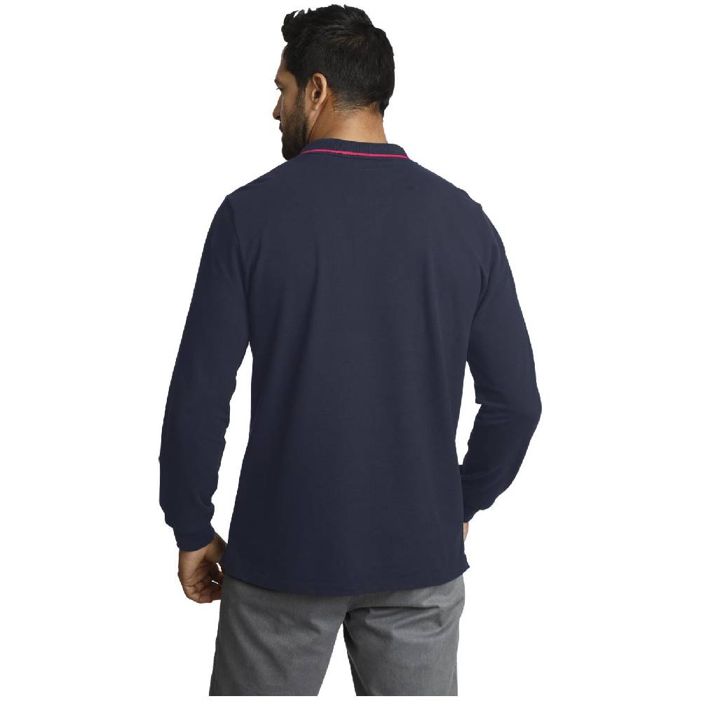 Jan Vanderstorm Langarm-Poloshirt ELLIS Dunkelblau