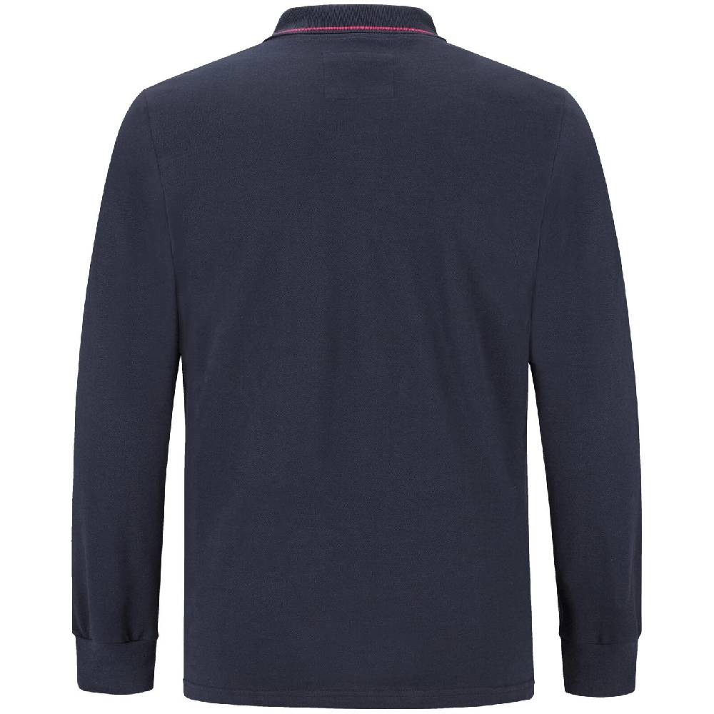 Jan Vanderstorm Langarm-Poloshirt ELLIS Dunkelblau