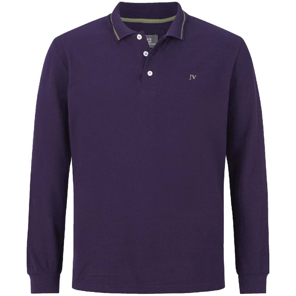 Jan Vanderstorm Langarm-Poloshirt ELLIS lila