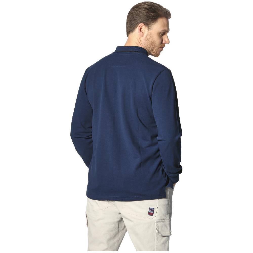 Jan Vanderstorm Langarm-Poloshirt ELLIS Royal Blau