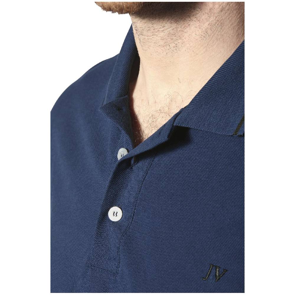 Jan Vanderstorm Langarm-Poloshirt ELLIS Royal Blau