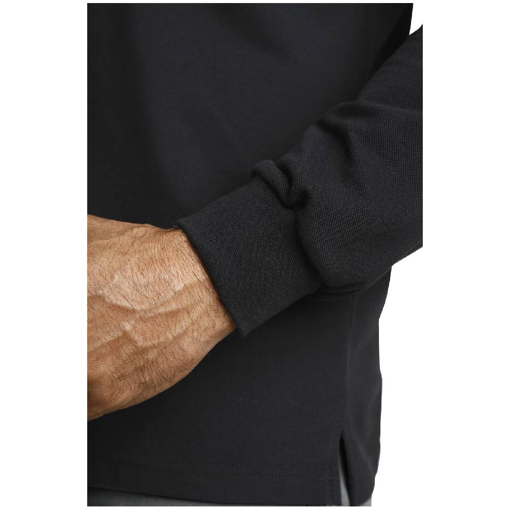 Jan Vanderstorm Langarm-Poloshirt ELLIS Schwarz