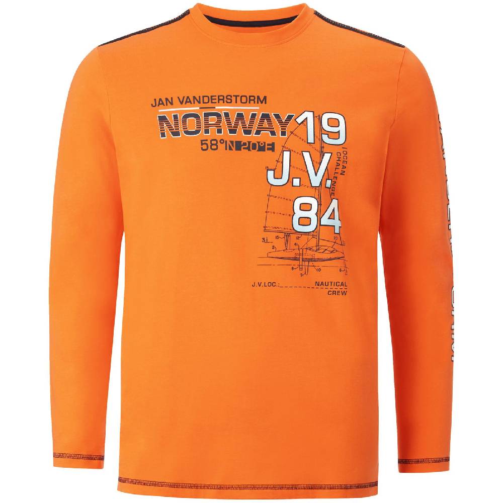 Jan Vanderstorm Langarmshirt BERTULI orange