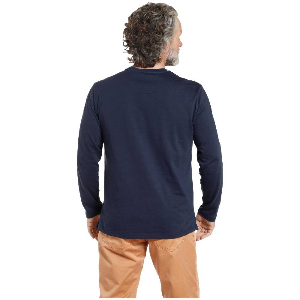 Jan Vanderstorm Langarmshirt ELION Dunkelblau