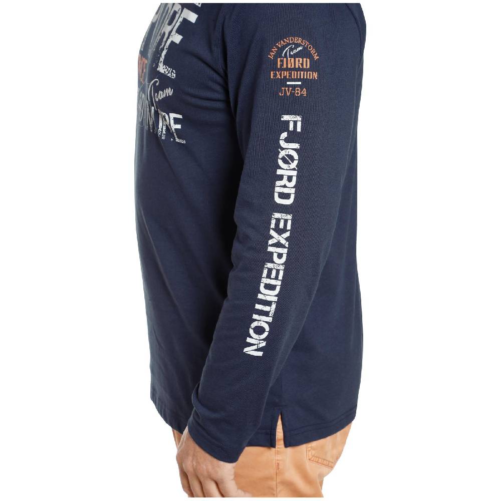 Jan Vanderstorm Langarmshirt ELION Dunkelblau