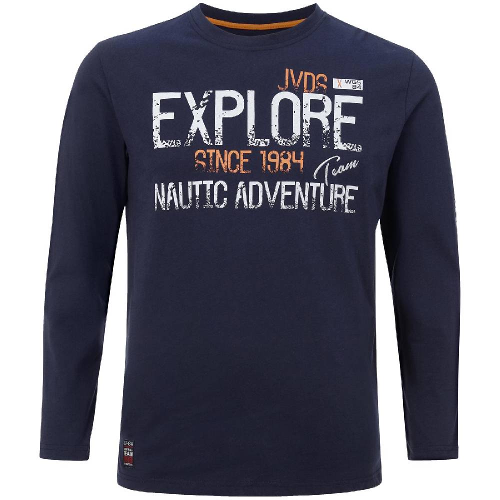 Jan Vanderstorm Langarmshirt ELION dunkelblau