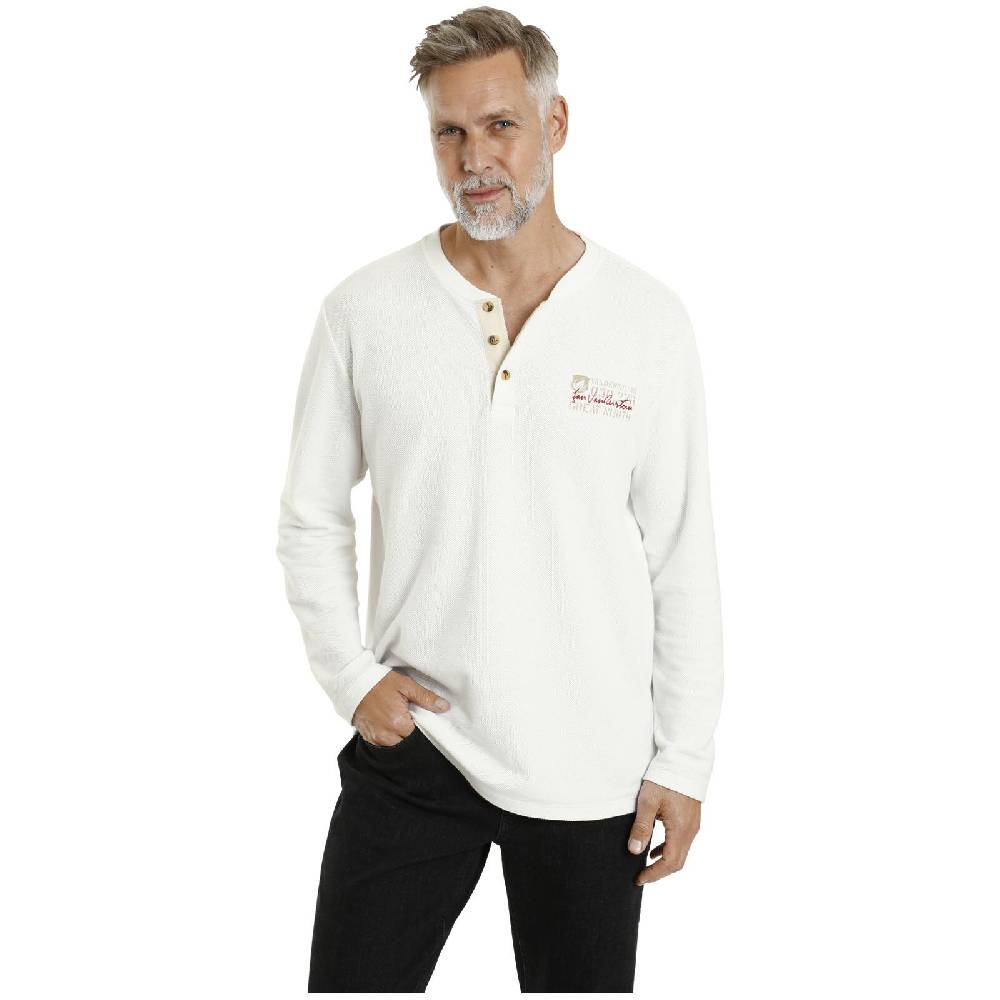 Jan Vanderstorm Langarmshirt IVOR Wollweiß