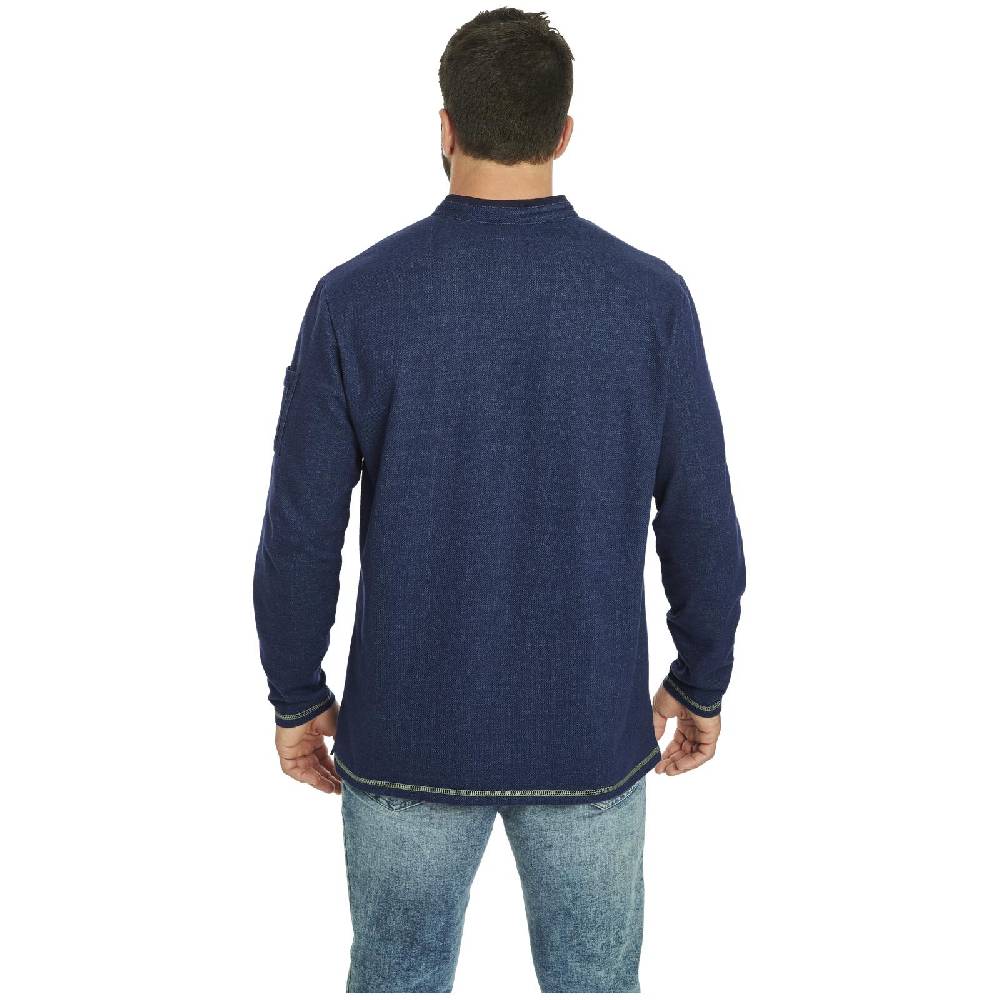 Jan Vanderstorm Langarmshirt KIRILLA Dunkelblau