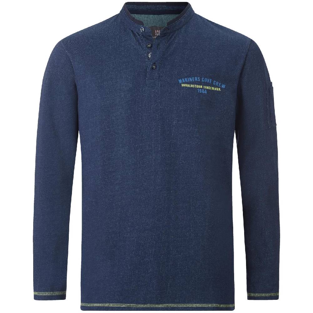 Jan Vanderstorm Langarmshirt KIRILLA dunkelblau