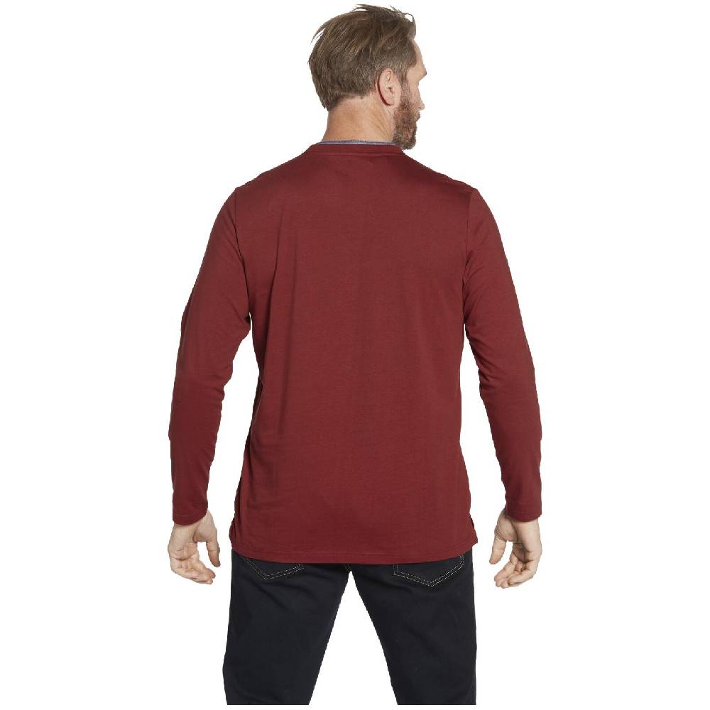 Jan Vanderstorm Langarmshirt NICIAS Dunkelrot