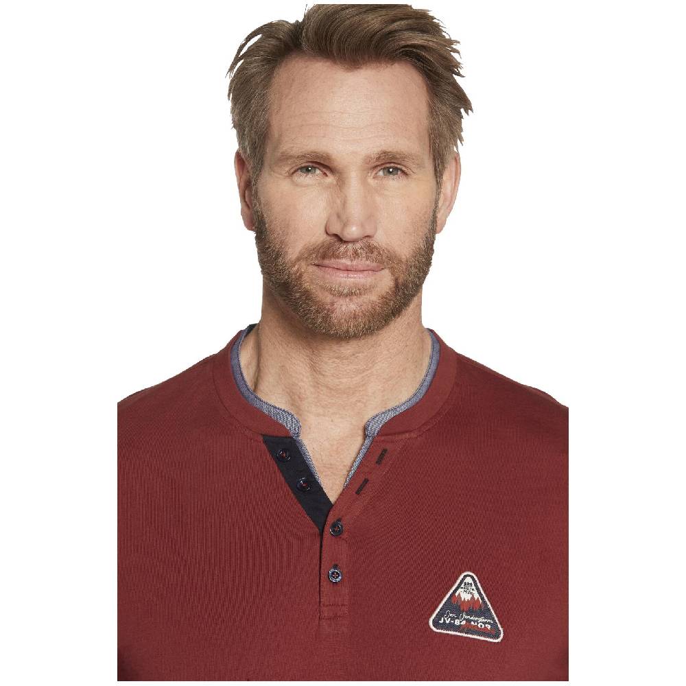 Jan Vanderstorm Langarmshirt NICIAS Dunkelrot