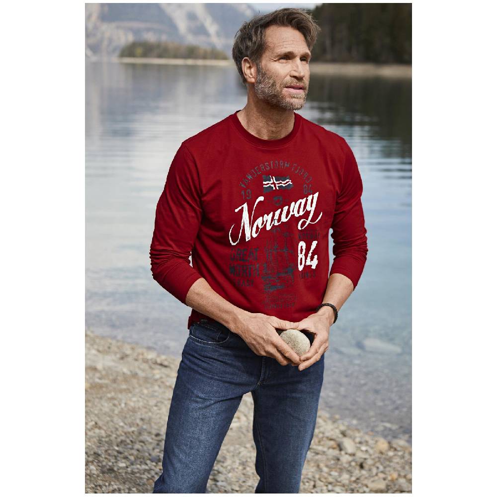 Jan Vanderstorm Langarmshirt NIELSON Rot