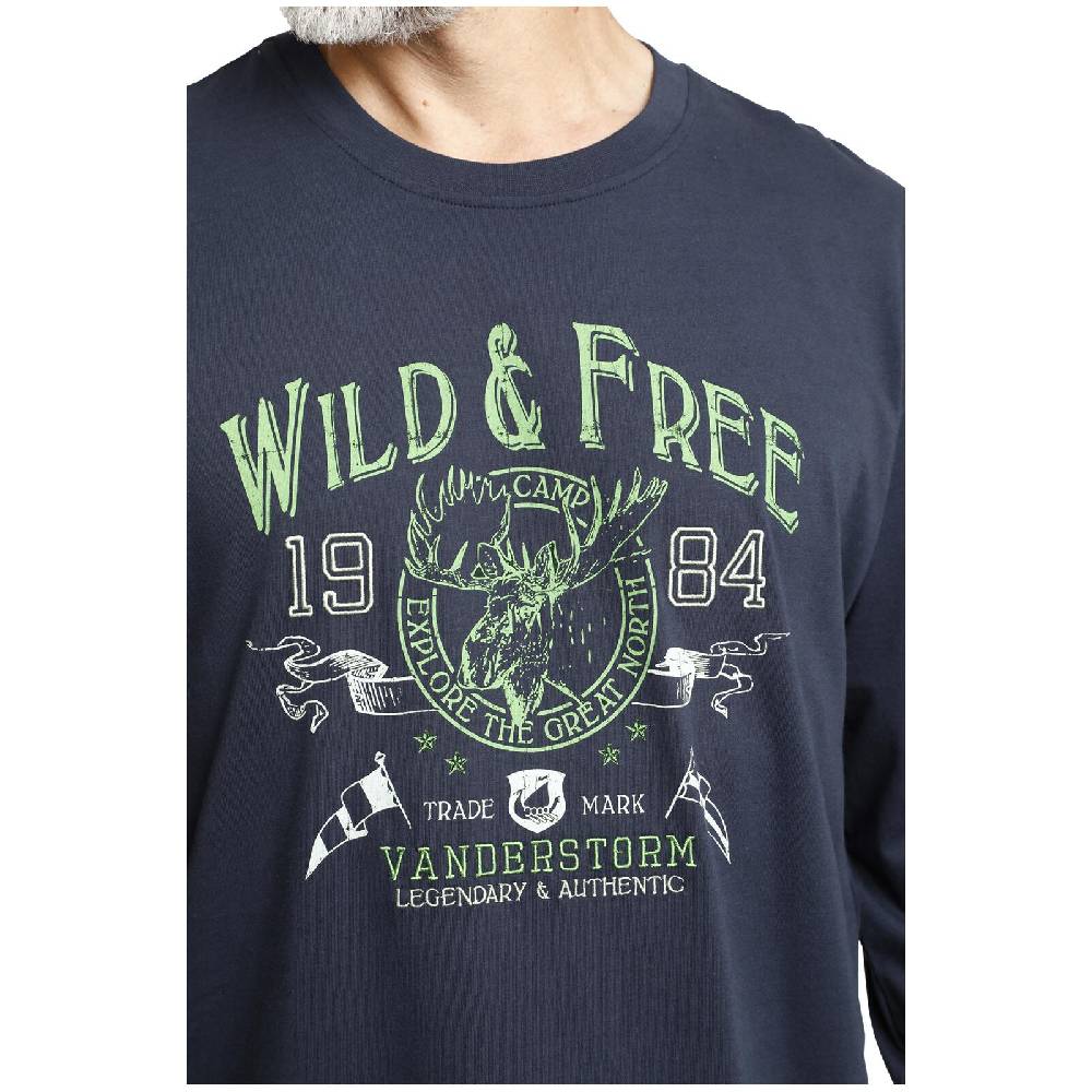 Jan Vanderstorm Langarmshirt STAAF Dunkelblau