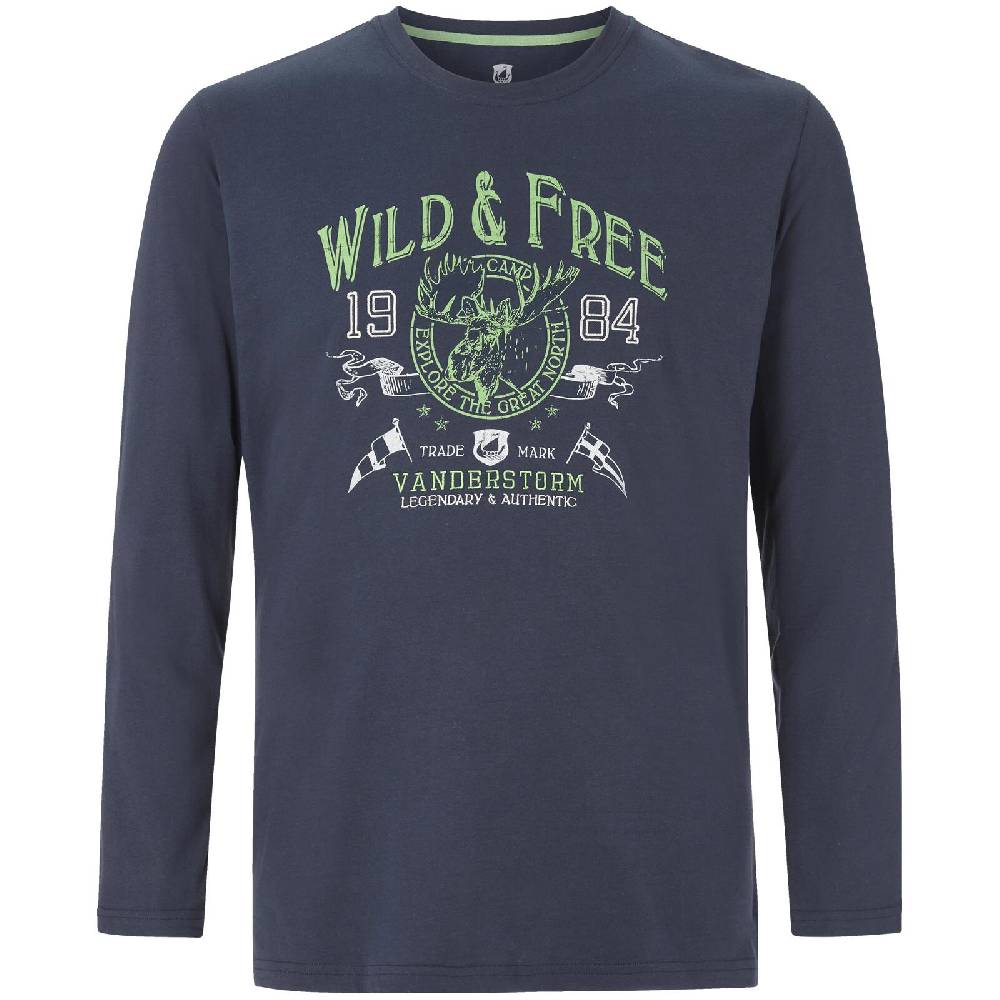 Jan Vanderstorm Langarmshirt STAAF dunkelblau