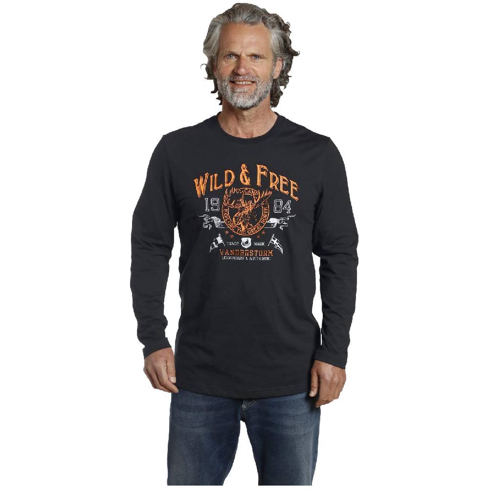 Jan Vanderstorm Langarmshirt STAAF Schwarz