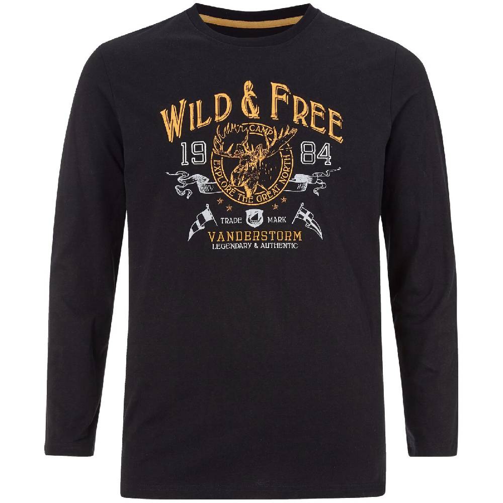 Jan Vanderstorm Langarmshirt STAAF schwarz