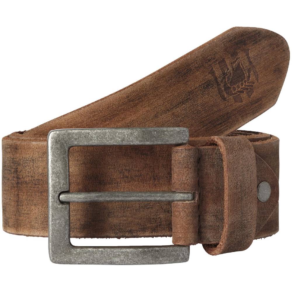 Jan Vanderstorm Ledergürtel NIKKEL hellbraun